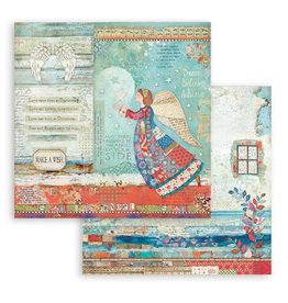 Stamperia Scrapbooking Double face sheet - Christmas Patchwork angel