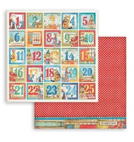 Stamperia Scrapbooking Double face sheet - Christmas Patchwork Advent calendar