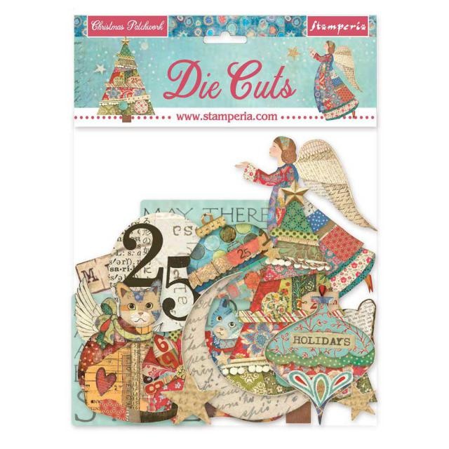 Stamperia Die cuts assorted - Christmas patchwork