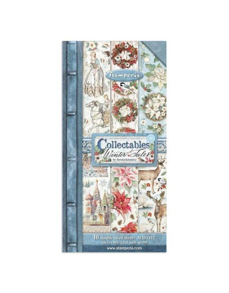 Stamperia Collectables 10 sheets 15x30,5 (6”x12”) - Winter Tales