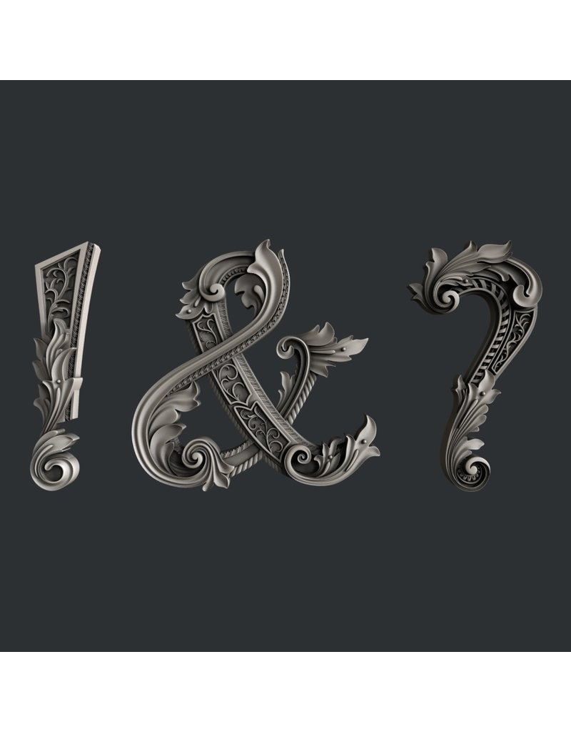 Zuri Design Zuri Mold - Fancy symbols