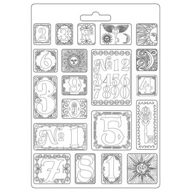Stamperia Soft Mould A4 - Alchemy numbers