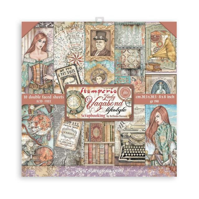 Stamperia Scrapbooking Small Pad 10 sheets cm 20,3X20,3 (8"X8") - Lady Vagabond Lifestyle