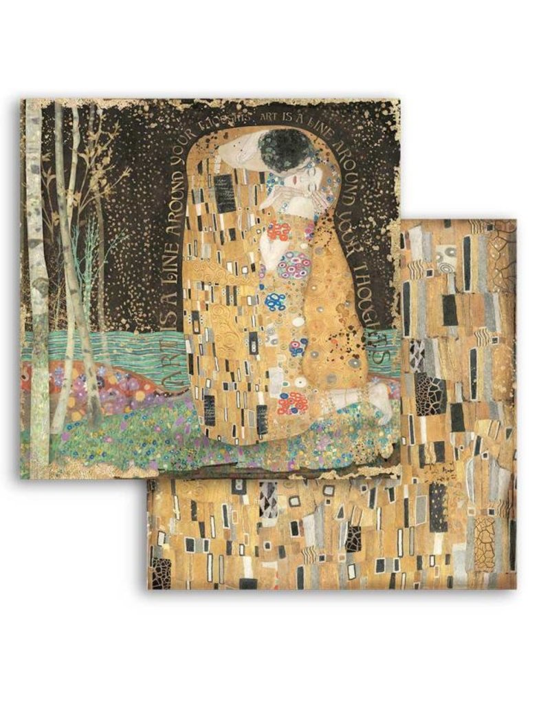 Stamperia Scrapbooking Double face sheet - Klimt the Kiss