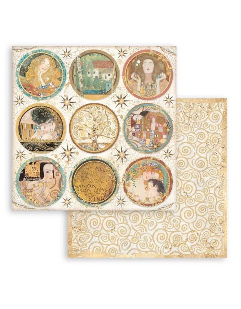 Stamperia Scrapbooking Double face sheet - Klimt rounds