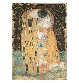 Stamperia A4 Rice paper packed - Klimt The Kiss