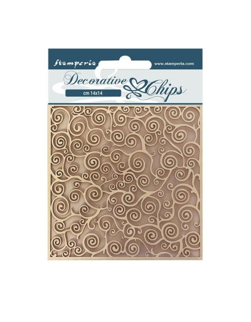 Stamperia Decorative chips cm 14x14 - Klimt The tree of life texture