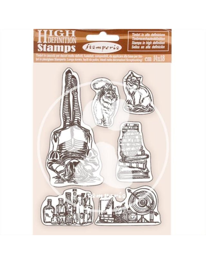 Stamperia HD Natural Rubber Stamp cm 14x18 - Lady Vagabond Lifestyle air ship