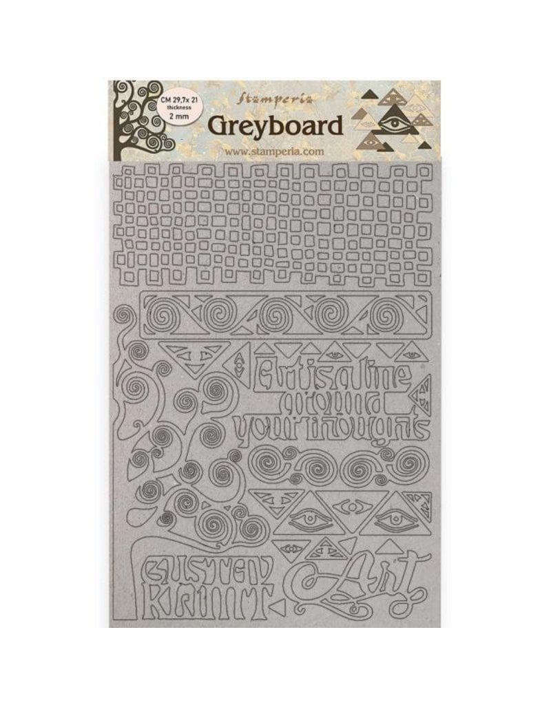 Stamperia A4 Greyboard 2 mm pattern