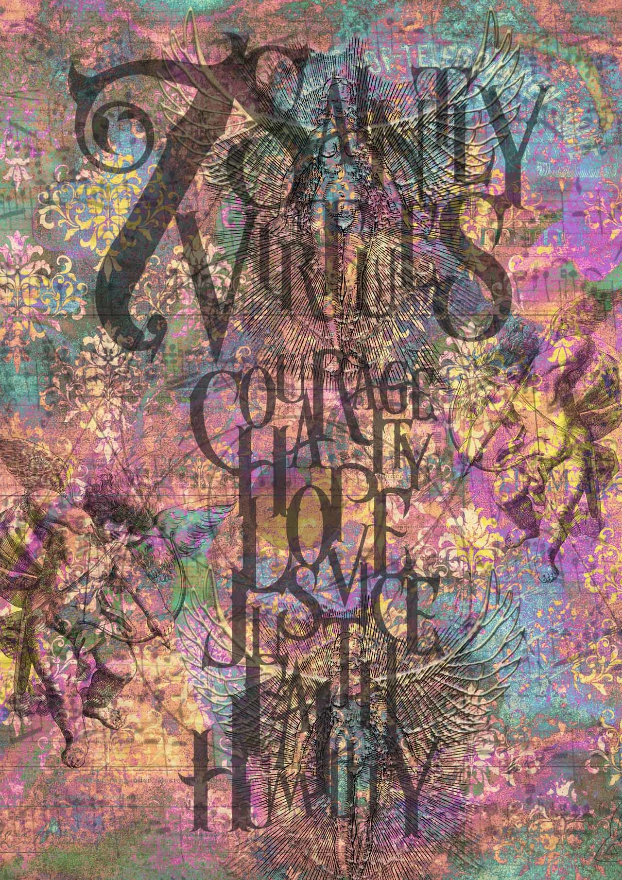 Decoupage Queen Hobbilicious 7 Saintly Virtues