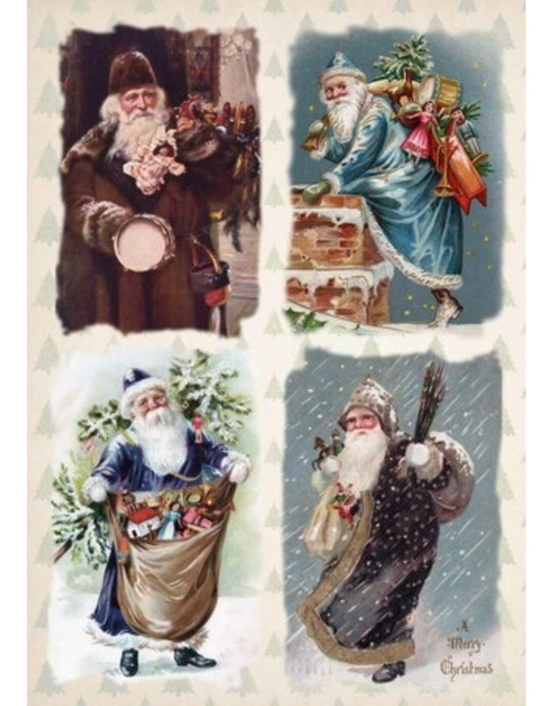 Decoupage Queen Old World Santas