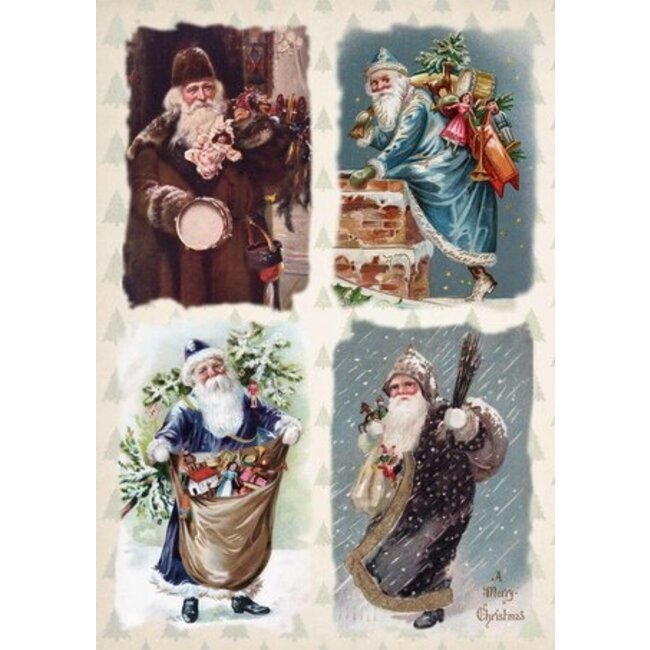 Decoupage Queen Old World Santas