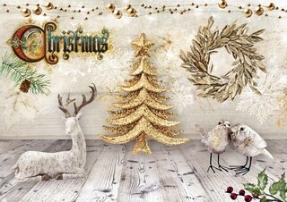 Decoupage Queen Christmas in the Cabin