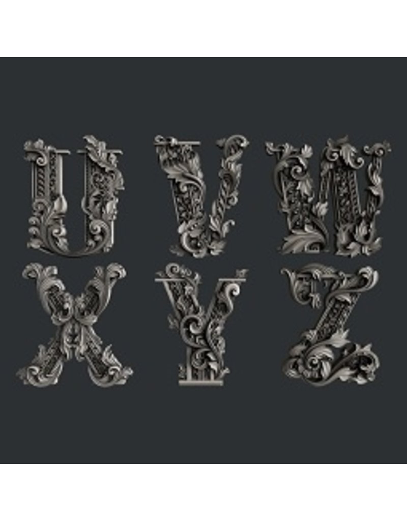 Zuri Design Zuri Mold - Monogram - UVWXYZ
