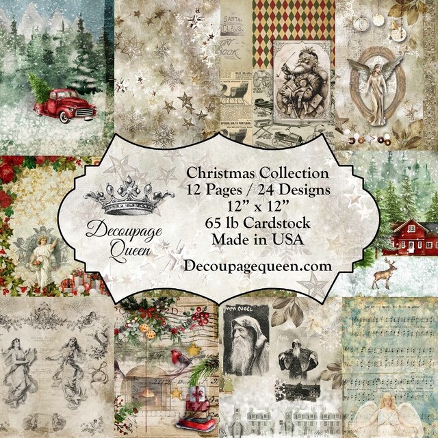 Decoupage Queen Christmas Collection Scrapbook Set