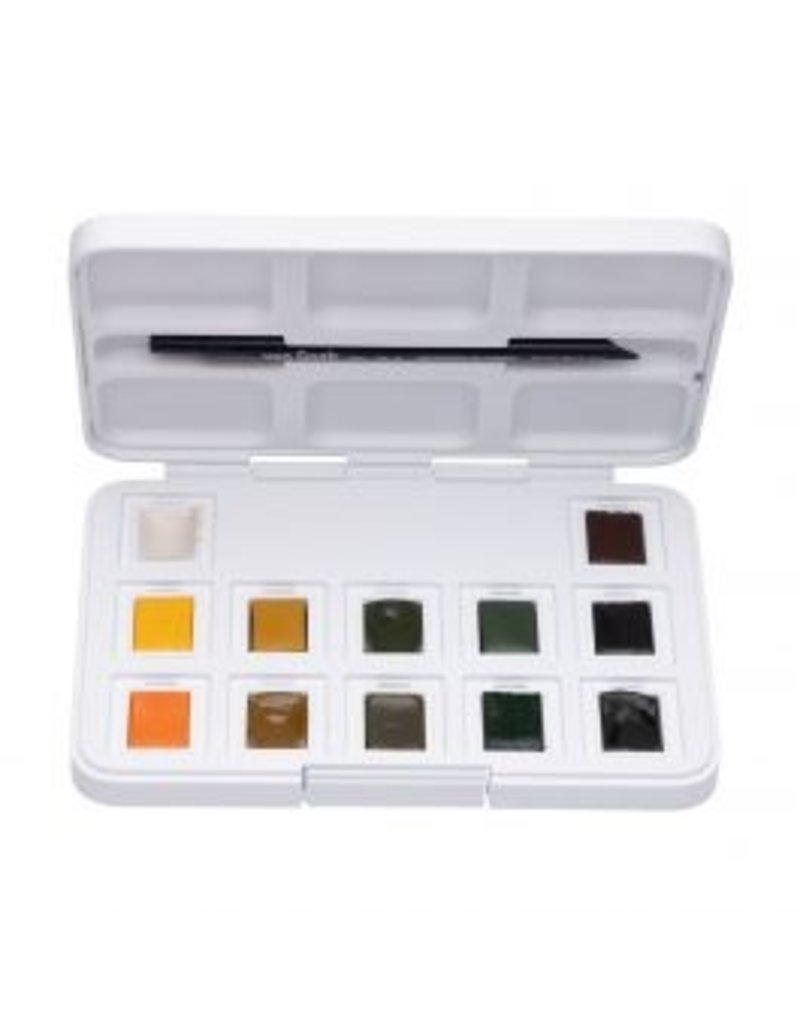 Van Gogh Van Gogh • Aquarelverf pocket box natuurtinten met 12 kleuren in halve napjes