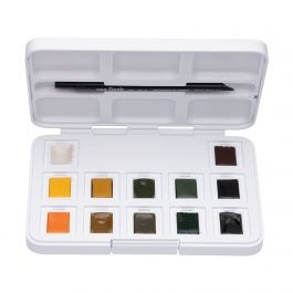 Van Gogh Van Gogh • Aquarelverf pocket box natuurtinten met 12 kleuren in halve napjes