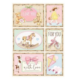 Stamperia A4 Rice paper packed - DayDream cards pink