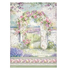 Stamperia A4 Rice paper packed - Provence arch