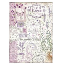 Stamperia A4 Rice paper packed - Provence eau de lavande