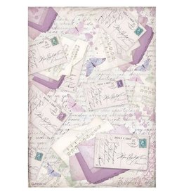 Stamperia A4 Rice paper packed - Provence letters