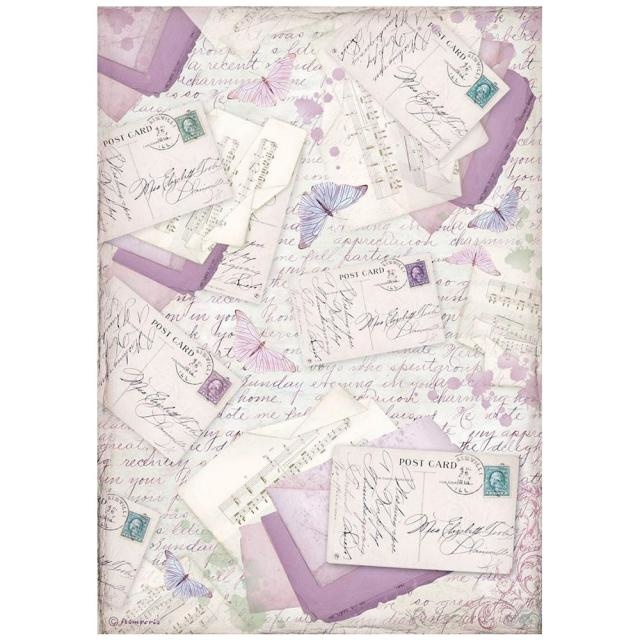 Stamperia A4 Rice paper packed - Provence letters