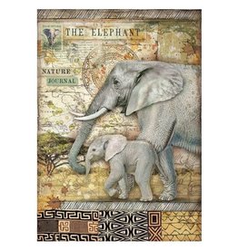 Stamperia A4 Rice paper packed - Savana The elephant