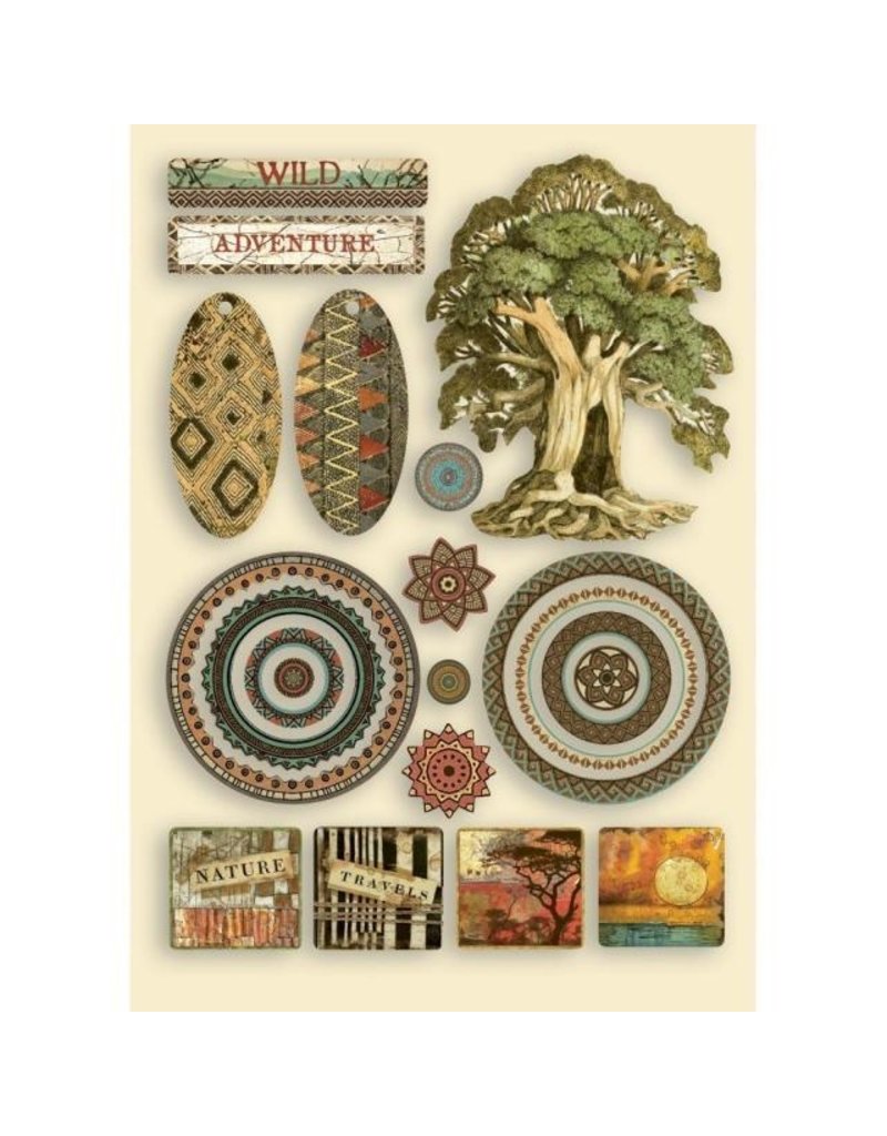 Stamperia Colored Wooden shape A5 - Savana