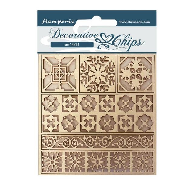 Stamperia Decorative chips cm 14x14 - Casa Granada tiles