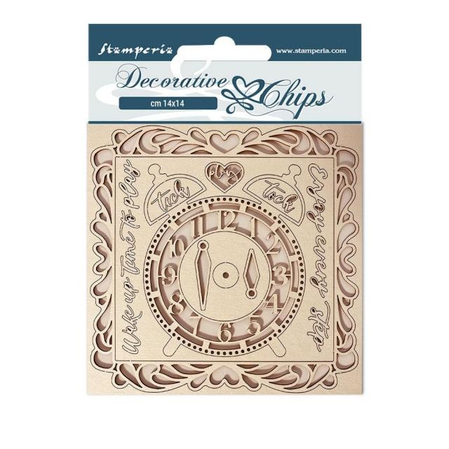Stamperia Decorative chips cm 14x14 - DayDream clock