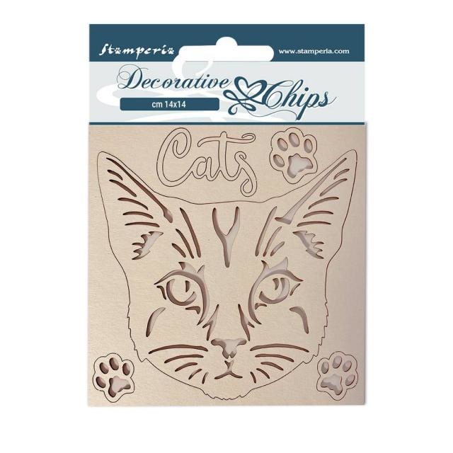 Stamperia Decorative chips cm 14x14 - Provence cat