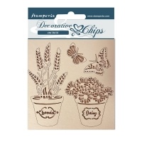 Stamperia Decorative chips cm 14x14 - Provence vases