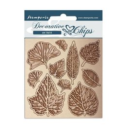 Stamperia Decorative chips cm 14x14 - Romantic Garden House leaves