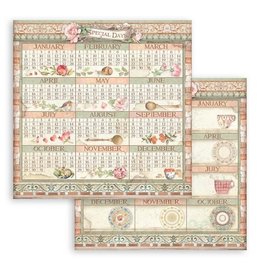 Stamperia Scrapbooking Double face sheet - Casa Granada calendar