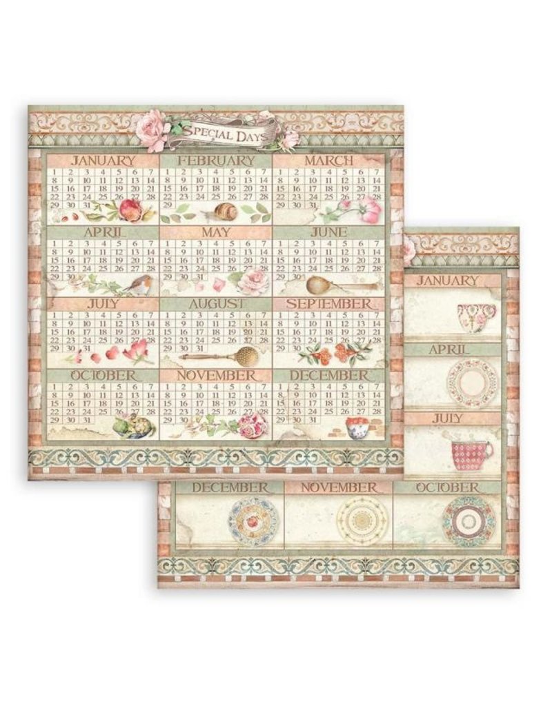 Stamperia Scrapbooking Double face sheet - Casa Granada calendar