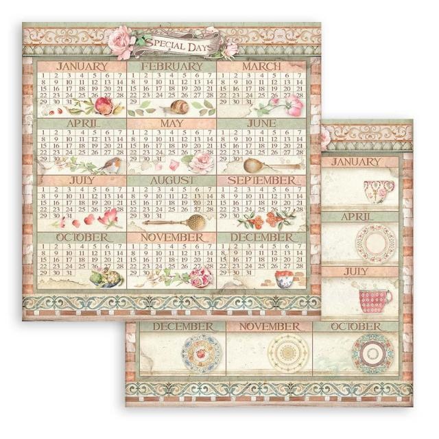 Stamperia Scrapbooking Double face sheet - Casa Granada calendar