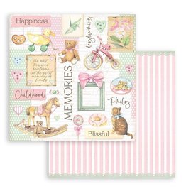 Stamperia Scrapbooking Double face sheet - DayDream bear and accessories