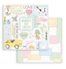 Stamperia Scrapbooking Double face sheet - DayDream yellow car