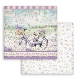 Stamperia Scrapbooking Double face sheet - Provence bicycle