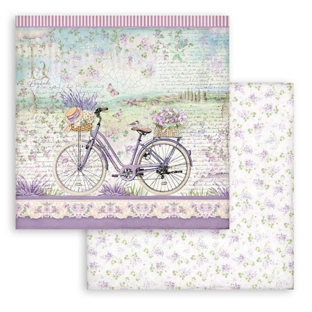 Stamperia Scrapbooking Double face sheet - Provence bicycle
