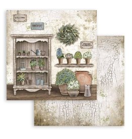 Stamperia Scrapbooking Double face sheet - Romantic Garden House cupboard