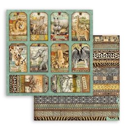 Stamperia Scrapbooking Double face sheet - Savana tags
