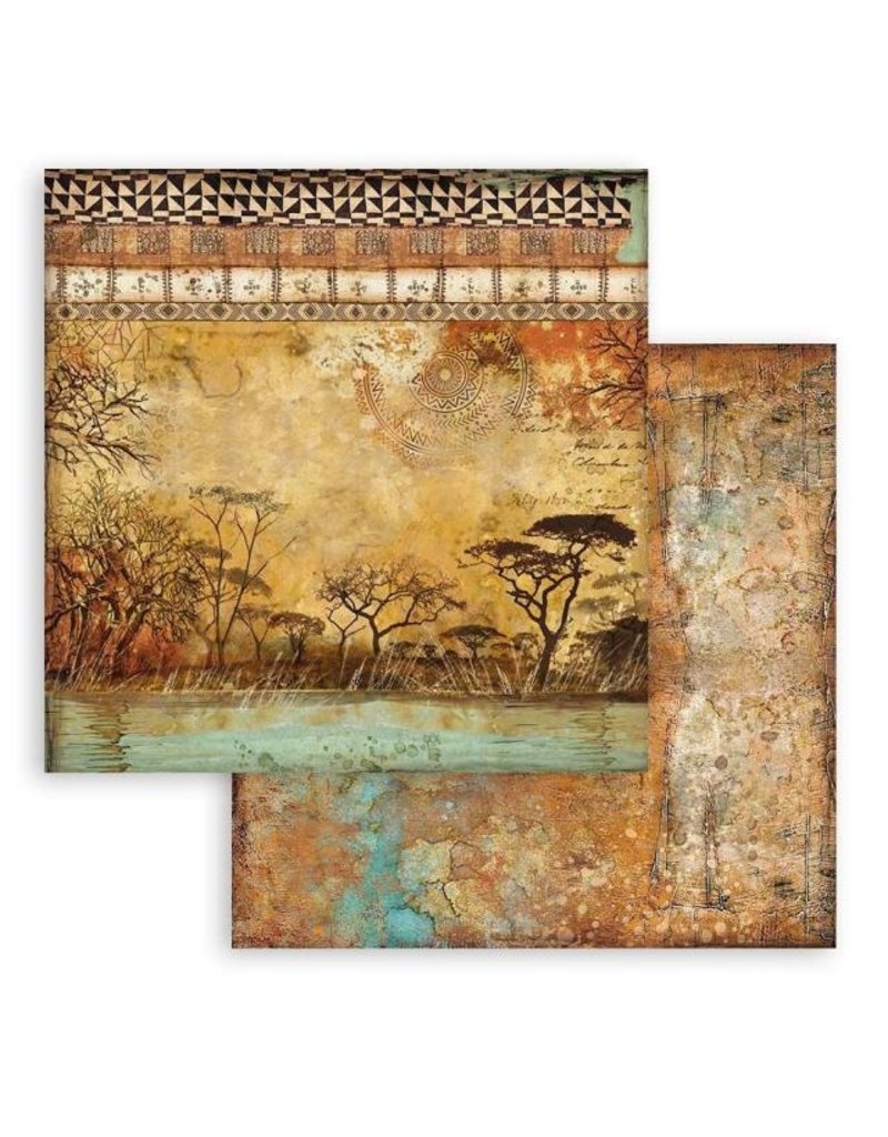 Stamperia Scrapbooking Double face sheet - Savana tree