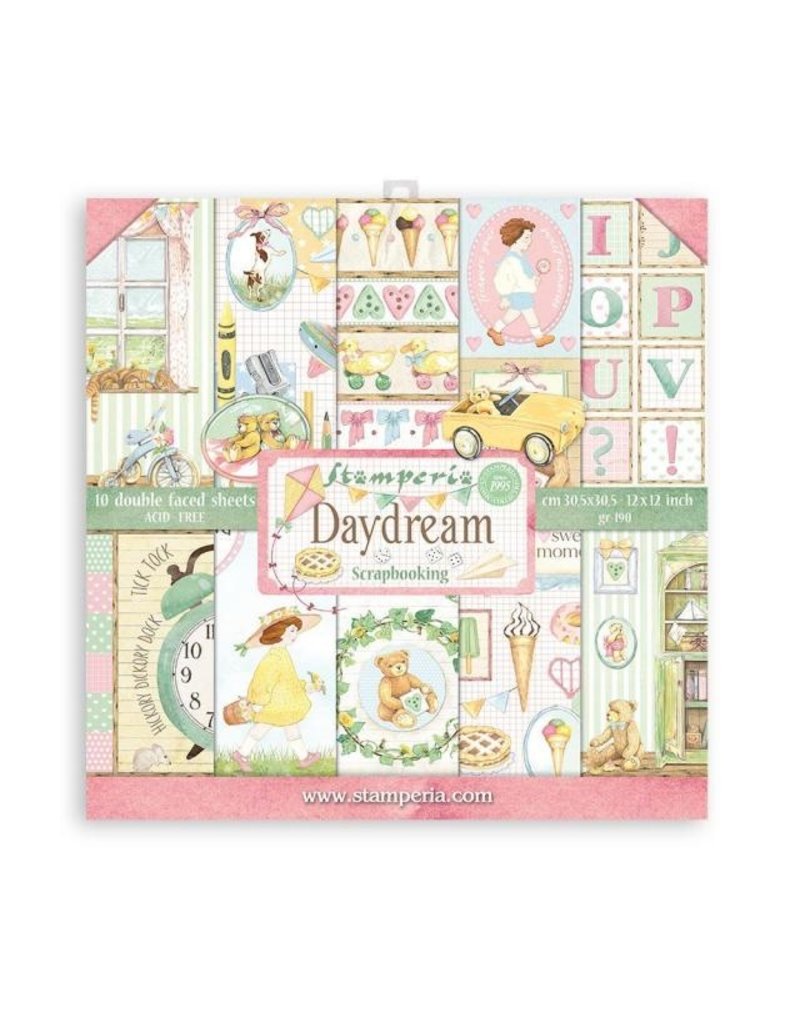 Stamperia Scrapbooking Extra small Pad 10 sheets cm 15,24x15,24 (6"x6") - DayDream