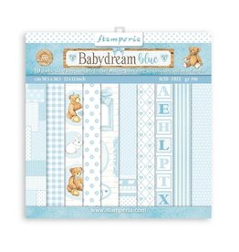 Stamperia Scrapbooking Pad 10 sheets cm 30,5x30,5 (12"x12") - BabyDream Blue