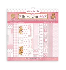 Stamperia Scrapbooking Pad 10 sheets cm 30,5x30,5 (12"x12") - BabyDream Pink