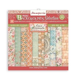 Stamperia Scrapbooking Pad 10 sheets cm 30,5x30,5 (12"x12") Maxi Background selection - Casa Granada