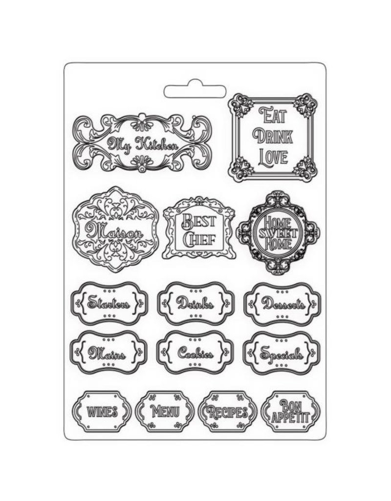 Stamperia Soft Mould A4 - Casa Granada labels