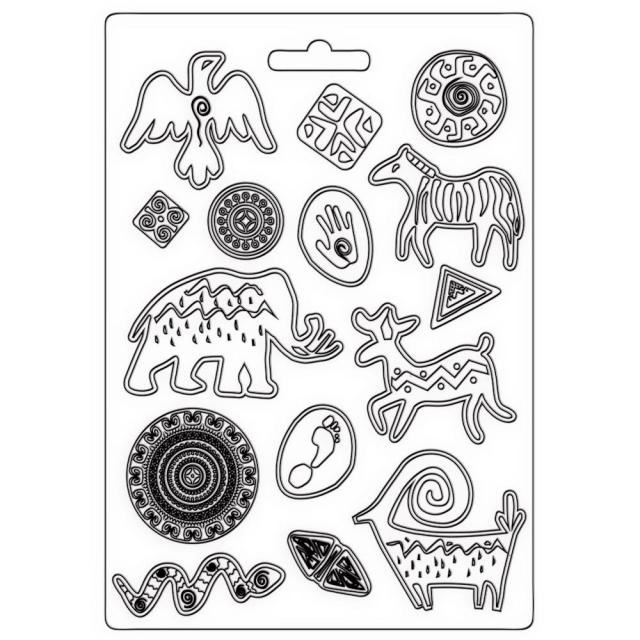 Stamperia Soft Mould A4 - Savana grafiti