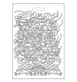 Stamperia Soft Mould A5 - Romantic Garden House calligraphy